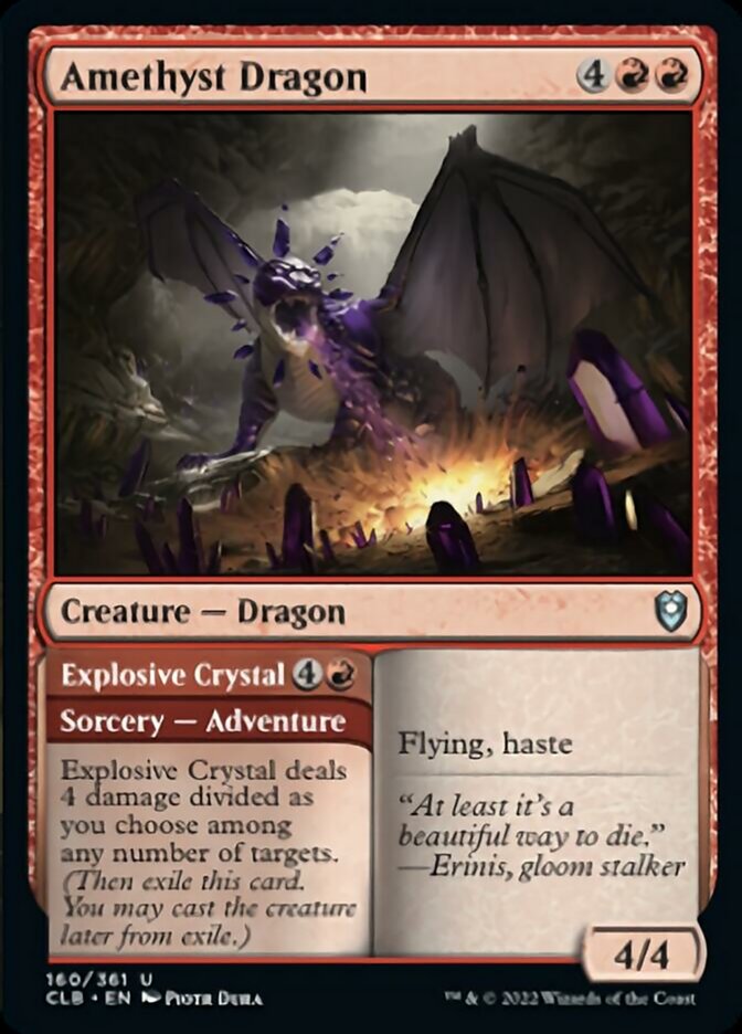 Amethyst Dragon // Explosive Crystal [Commander Legends: Battle for Baldur's Gate] | Card Merchant Takapuna