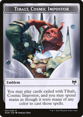 Treasure // Tibalt, Cosmic Impostor Emblem Double-Sided Token [Kaldheim Tokens] | Card Merchant Takapuna