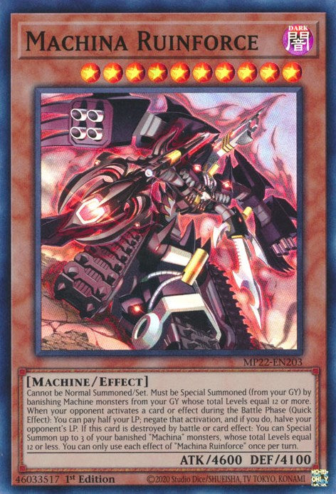 Machina Ruinforce [MP22-EN203] Super Rare | Card Merchant Takapuna