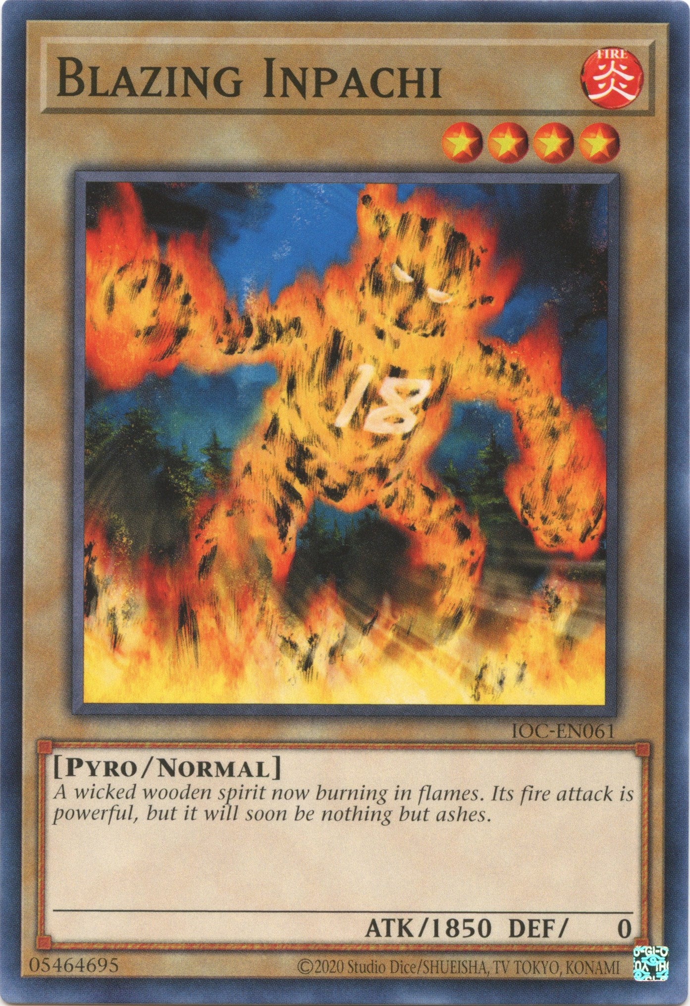 Blazing Inpachi (25th Anniversary) [IOC-EN061] Common | Card Merchant Takapuna