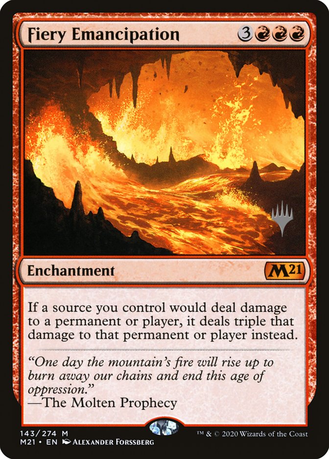 Fiery Emancipation (Promo Pack) [Core Set 2021 Promos] | Card Merchant Takapuna