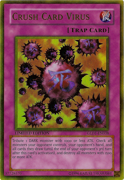 Crush Card Virus [GLD1-EN038] Gold Rare | Card Merchant Takapuna