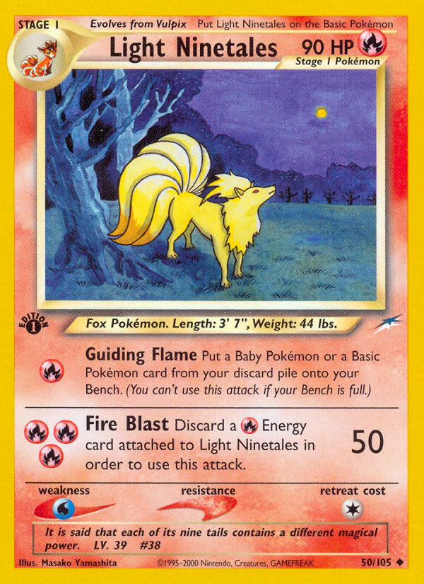 Light Ninetales (50/105) [Neo Destiny 1st Edition] | Card Merchant Takapuna