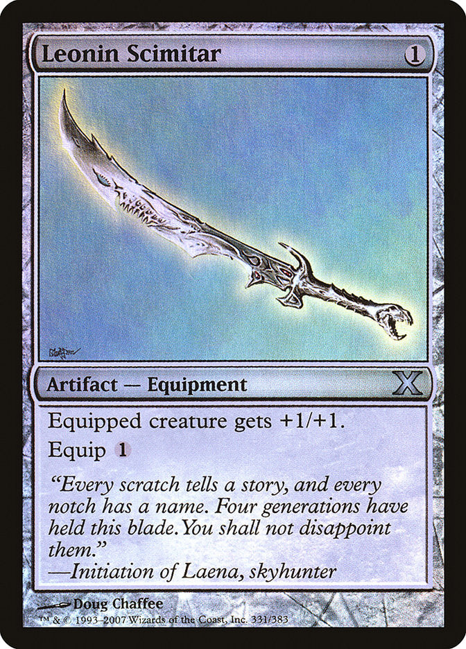 Leonin Scimitar (Premium Foil) [Tenth Edition] | Card Merchant Takapuna