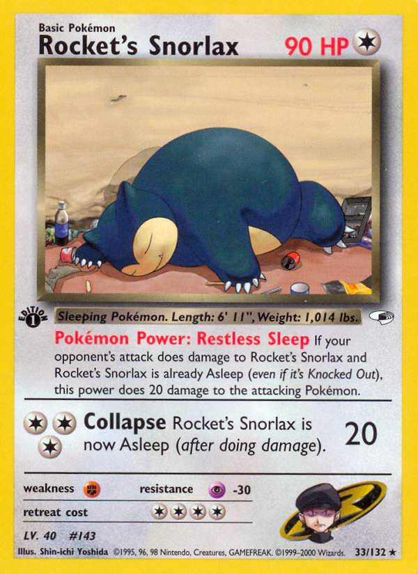 Rocket's Snorlax (33/132) [Gym Heroes 1st Edition] | Card Merchant Takapuna