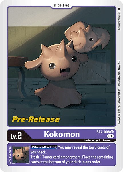 Kokomon [BT7-006] [Next Adventure Pre-Release Cards] | Card Merchant Takapuna