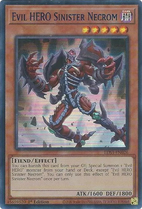 Evil HERO Sinister Necrom (Blue) [LDS3-EN026] Ultra Rare | Card Merchant Takapuna