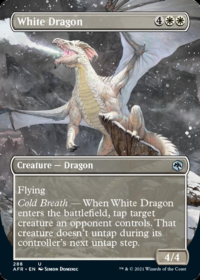 White Dragon (Borderless Alternate Art) [Dungeons & Dragons: Adventures in the Forgotten Realms] | Card Merchant Takapuna