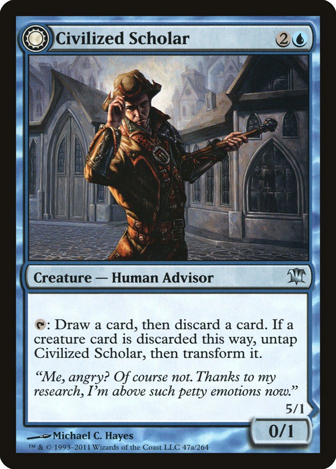 Civilized Scholar // Homicidal Brute [Innistrad] | Card Merchant Takapuna