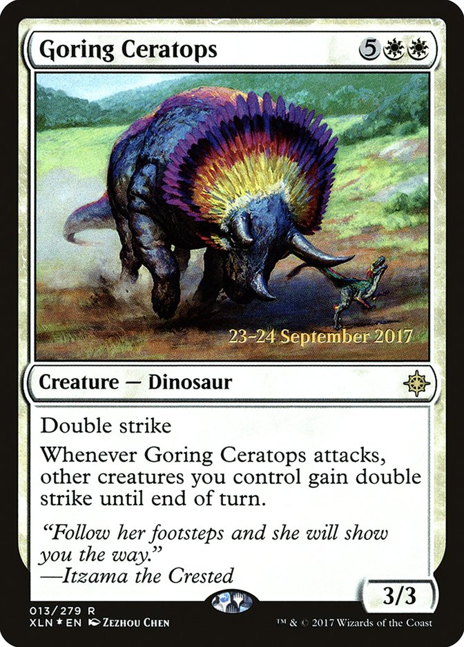 Goring Ceratops [Ixalan Prerelease Promos] | Card Merchant Takapuna