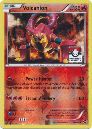 Volcanion (25/114) (League Promo) [XY: Steam Siege] | Card Merchant Takapuna