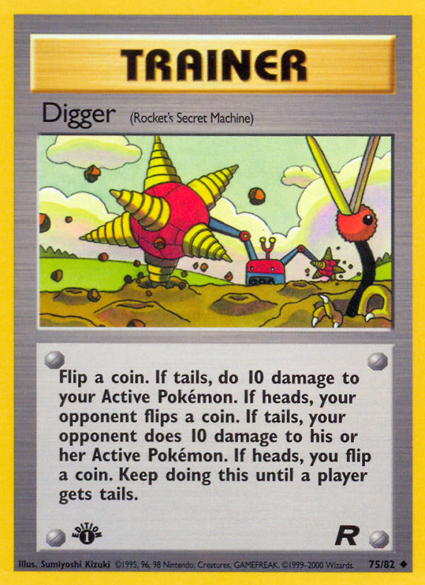 Digger (75/82) [Team Rocket 1st Edition] | Card Merchant Takapuna