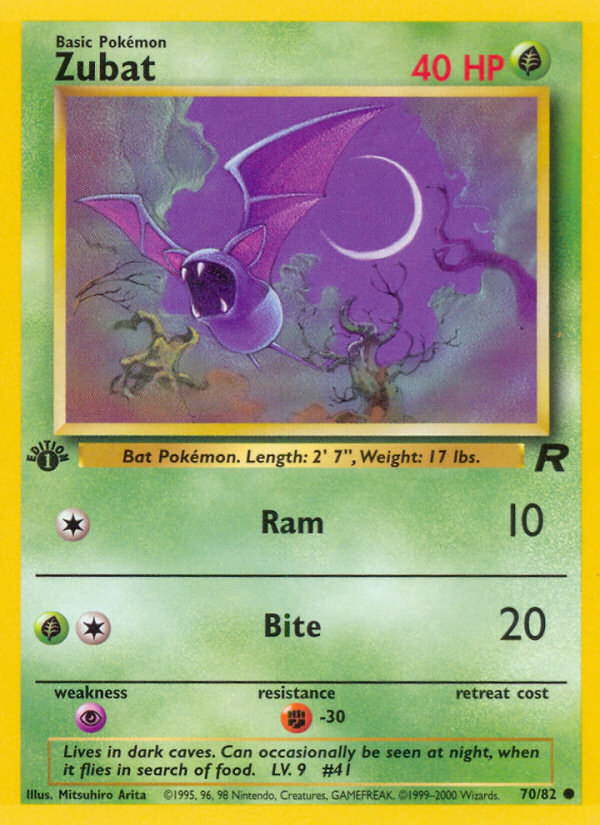 Zubat (70/82) [Team Rocket 1st Edition] | Card Merchant Takapuna