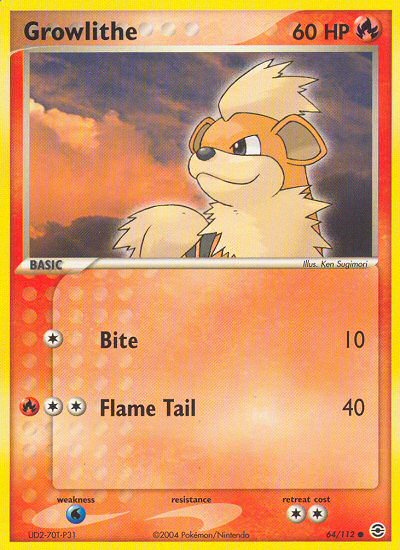 Growlithe (64/112) [EX: FireRed & LeafGreen] | Card Merchant Takapuna