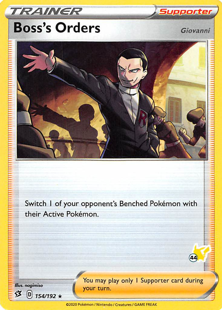 Boss's Orders (154/192) (Pikachu Stamp #44) [Battle Academy 2022] | Card Merchant Takapuna