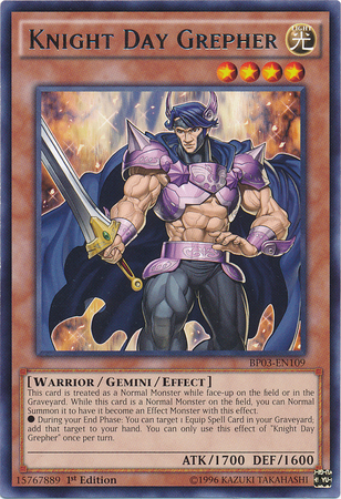 Knight Day Grepher [BP03-EN109] Rare | Card Merchant Takapuna