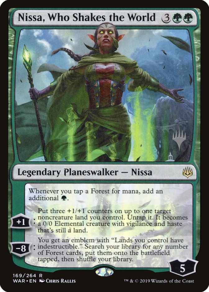 Nissa, Who Shakes the World (Promo Pack) [War of the Spark Promos] | Card Merchant Takapuna