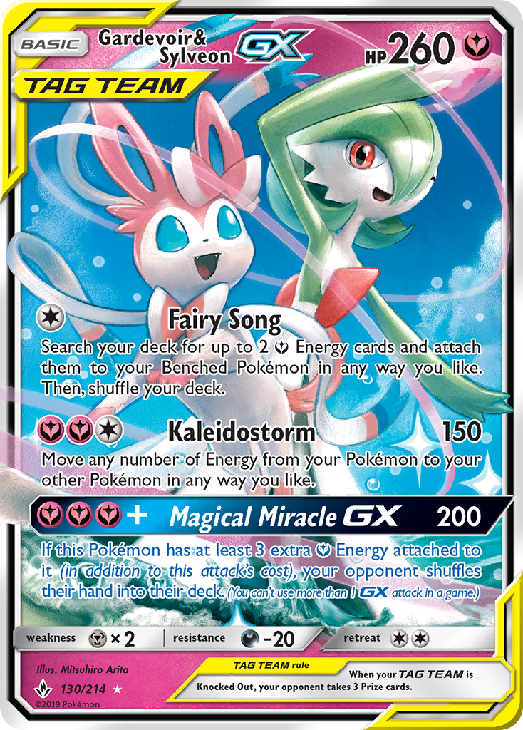 Gardevoir & Sylveon GX (130/214) [Sun & Moon: Unbroken Bonds] | Card Merchant Takapuna