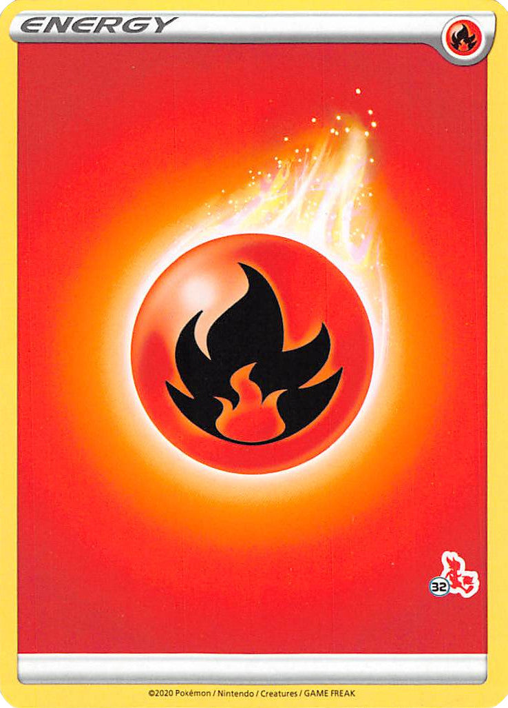 Fire Energy (Cinderace Stamp #32) [Battle Academy 2022] | Card Merchant Takapuna