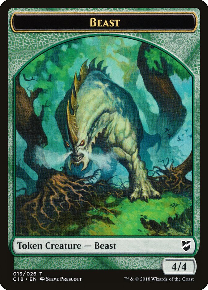 Beast Token (013/026) [Commander 2018 Tokens] | Card Merchant Takapuna