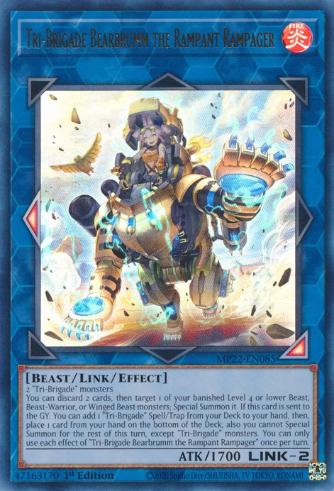 Tri-Brigade Bearbrumm the Rampant Rampager [MP22-EN085] Ultra Rare | Card Merchant Takapuna