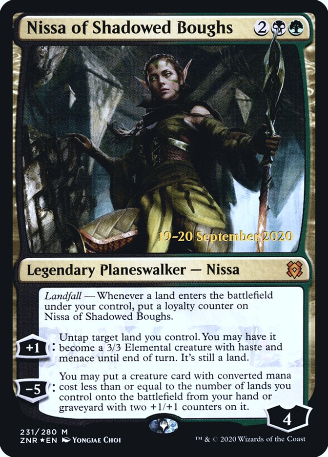 Nissa of Shadowed Boughs [Zendikar Rising Prerelease Promos] | Card Merchant Takapuna