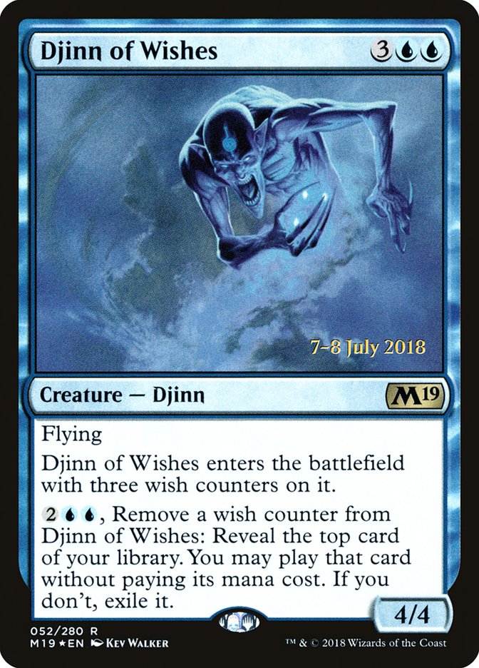 Djinn of Wishes [Core Set 2019 Prerelease Promos] | Card Merchant Takapuna