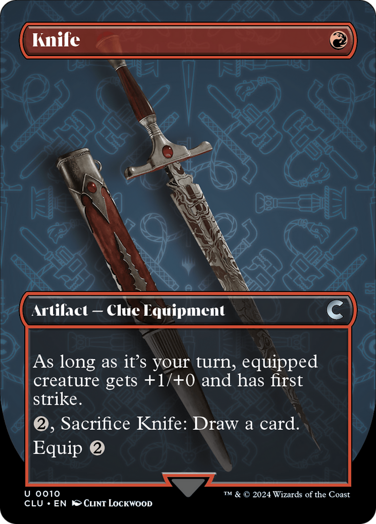 Knife (Borderless) [Ravnica: Clue Edition] | Card Merchant Takapuna