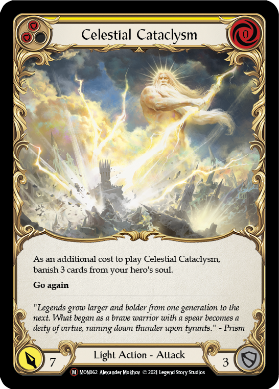 Celestial Cataclysm [U-MON062-RF] (Monarch Unlimited)  Unlimited Rainbow Foil | Card Merchant Takapuna