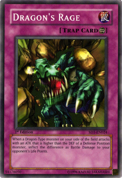 Dragon's Rage [SD1-EN024] Common | Card Merchant Takapuna