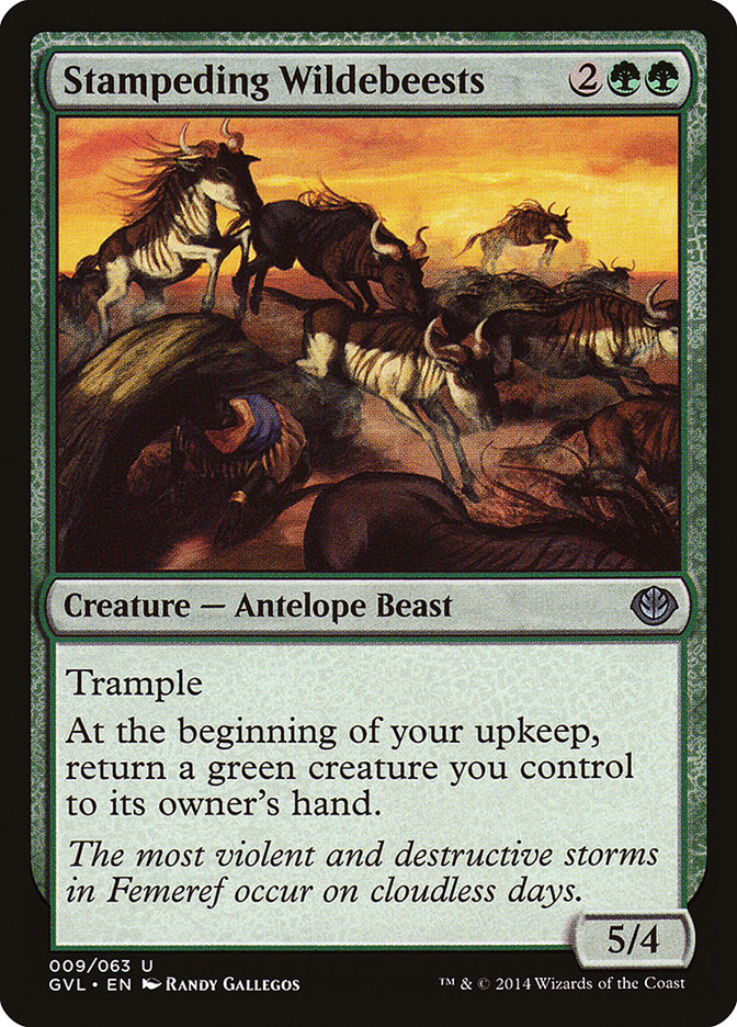 Stampeding Wildebeests (Garruk vs. Liliana) [Duel Decks Anthology] | Card Merchant Takapuna