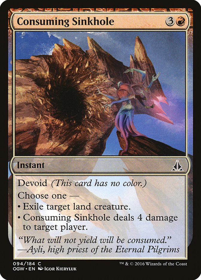 Consuming Sinkhole [Oath of the Gatewatch] | Card Merchant Takapuna