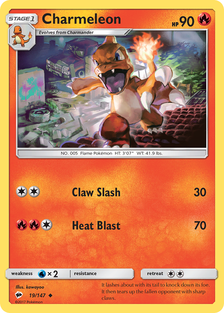 Charmeleon (19/147) [Sun & Moon: Burning Shadows] | Card Merchant Takapuna