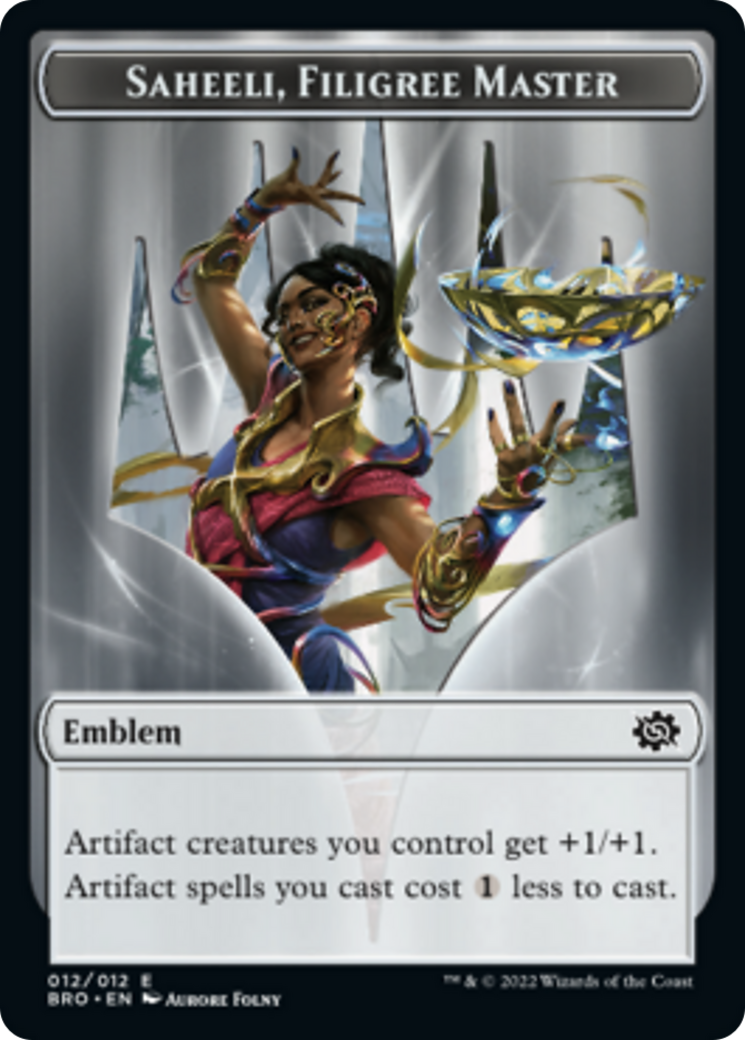 Saheeli, Filigree Master Emblem [The Brothers' War Tokens] | Card Merchant Takapuna