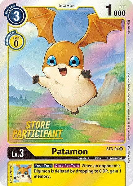 Patamon [ST3-04] (Store Participant) [Starter Deck: Heaven's Yellow Promos] | Card Merchant Takapuna