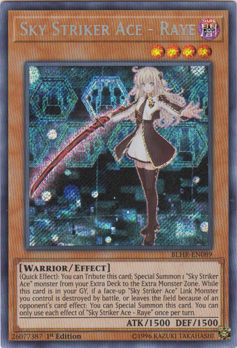 Sky Striker Ace - Raye [BLHR-EN089] Secret Rare | Card Merchant Takapuna