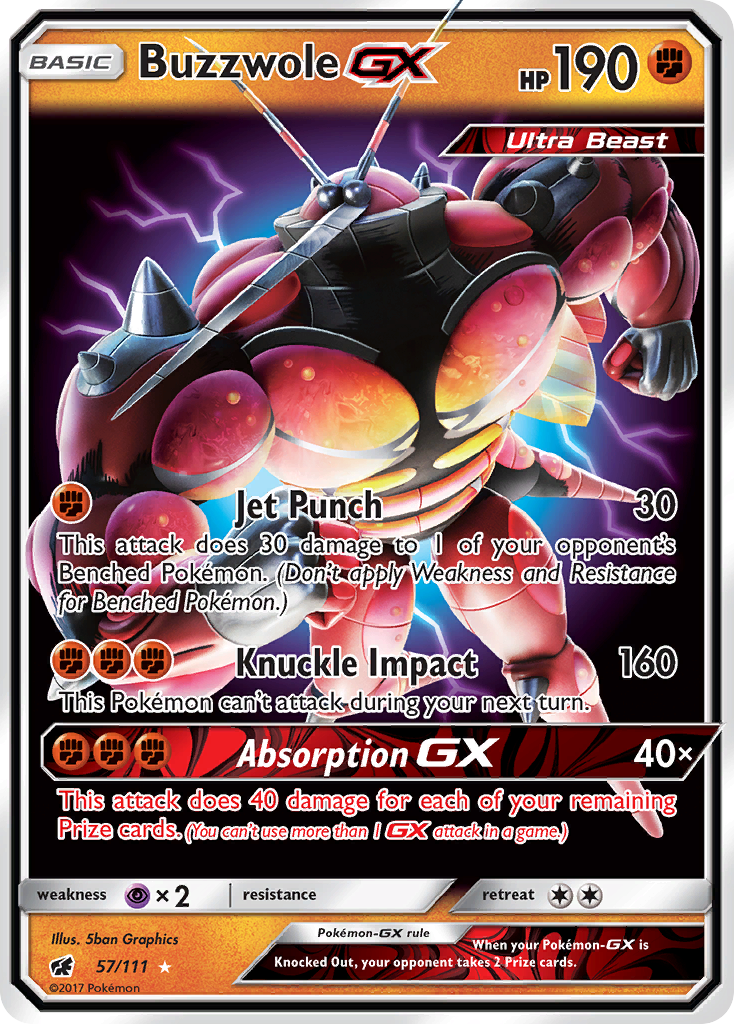 Buzzwole GX (57/111) [Sun & Moon: Crimson Invasion] | Card Merchant Takapuna