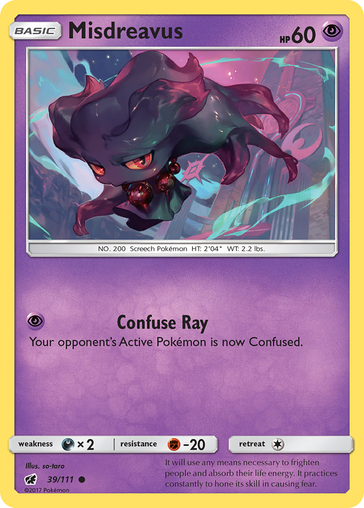 Misdreavus (39/111) [Sun & Moon: Crimson Invasion] | Card Merchant Takapuna