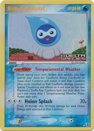 Rain Castform (26/113) (Stamped) [EX: Delta Species] | Card Merchant Takapuna