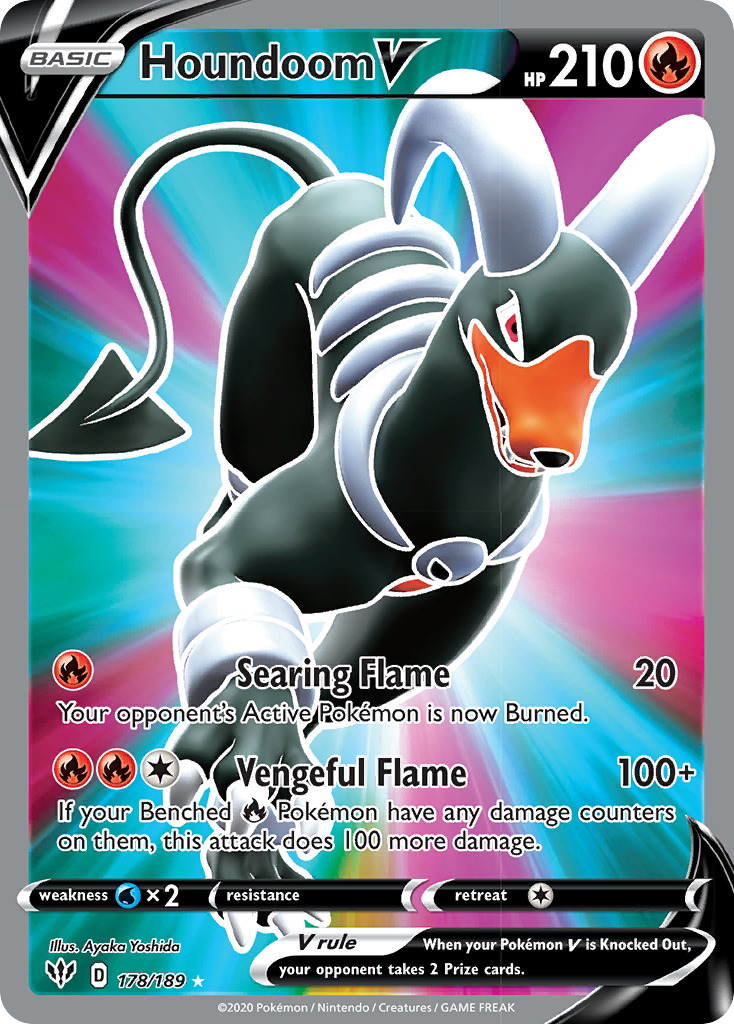 Houndoom V (178/189) [Sword & Shield: Darkness Ablaze] | Card Merchant Takapuna