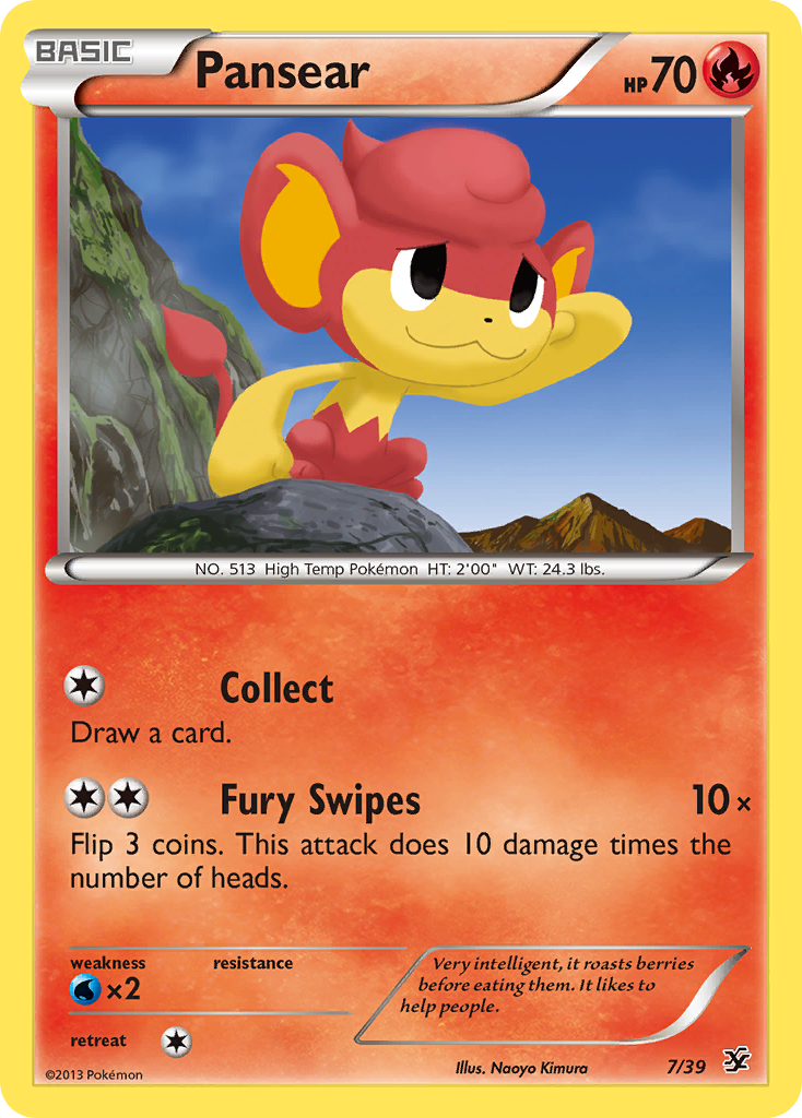 Pansear (7/39) [XY: Kalos Starter Set] | Card Merchant Takapuna