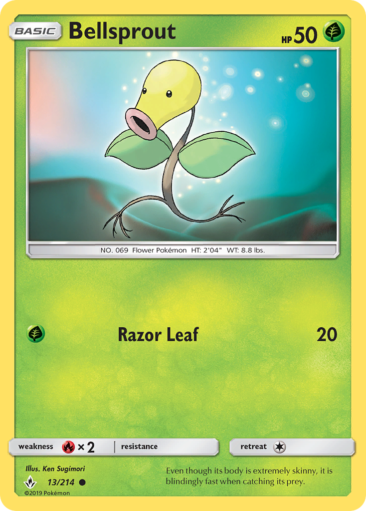 Bellsprout (13/214) [Sun & Moon: Unbroken Bonds] | Card Merchant Takapuna