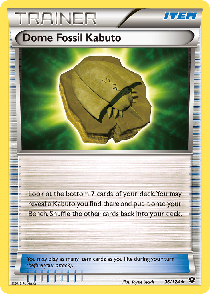 Dome Fossil Kabuto (96/124) [XY: Fates Collide] | Card Merchant Takapuna