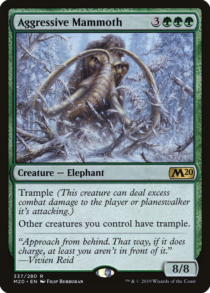 Aggressive Mammoth [Core Set 2020] | Card Merchant Takapuna