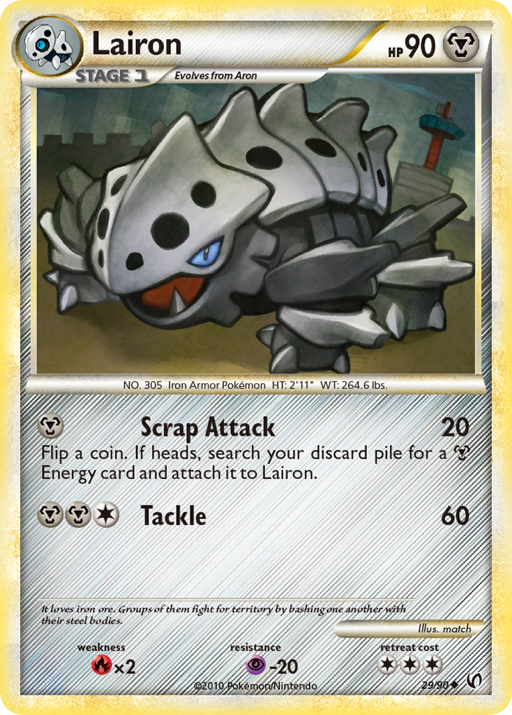 Lairon (29/90) [HeartGold & SoulSilver: Undaunted] | Card Merchant Takapuna