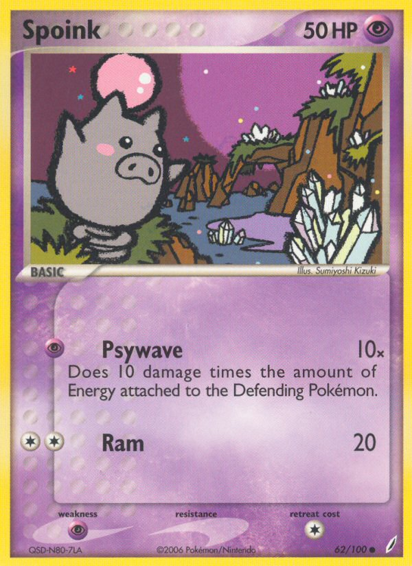 Spoink (62/100) [EX: Crystal Guardians] | Card Merchant Takapuna