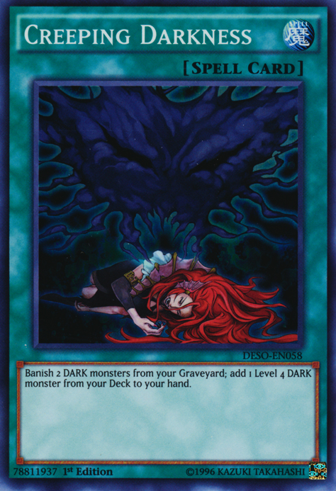 Creeping Darkness [DESO-EN058] Super Rare | Card Merchant Takapuna