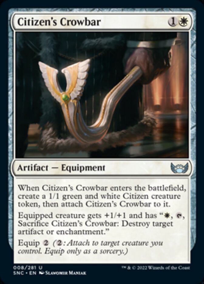 Citizen's Crowbar [Streets of New Capenna] | Card Merchant Takapuna