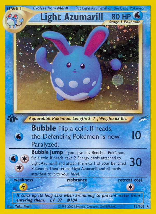 Light Azumarill (13/105) [Neo Destiny 1st Edition] | Card Merchant Takapuna