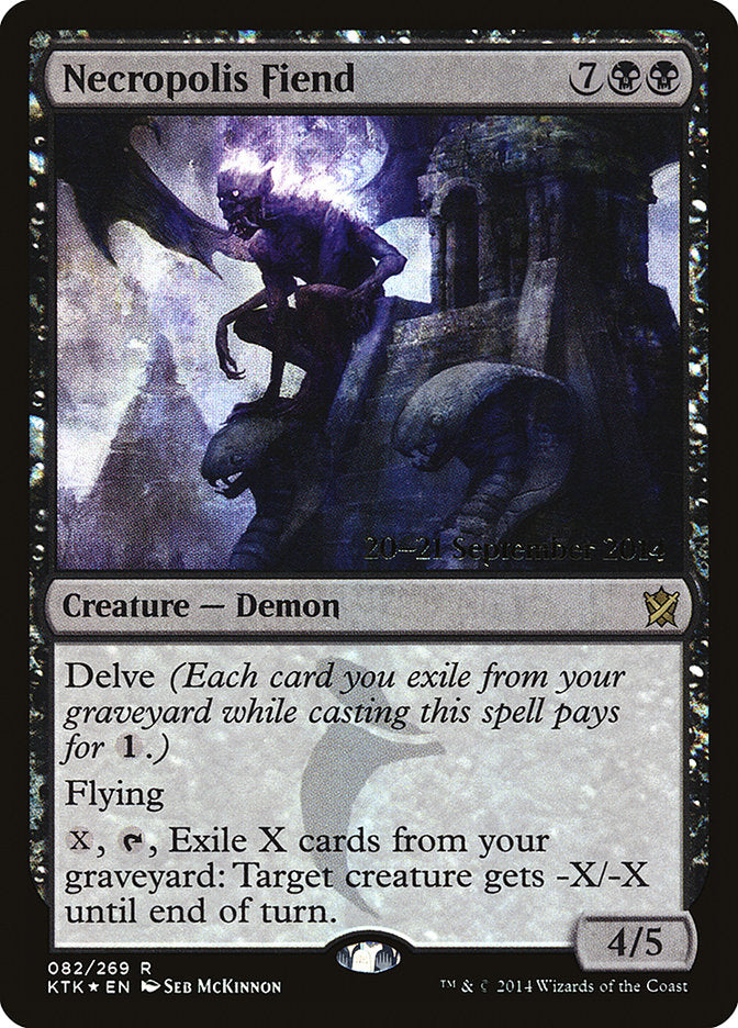 Necropolis Fiend [Khans of Tarkir Prerelease Promos] | Card Merchant Takapuna